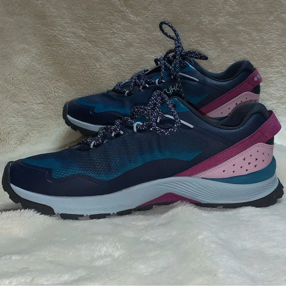 Ryka premium Trek walking/hiking/trail shoes leather/fabric/faux leather 9 wide - Picture 9 of 10